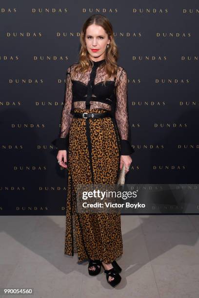 Eugenie Niarchos attends the Dundas Haute Couture Fall Winter 2018/2019 show as part of Paris Fashion Week on July 2, 2018 in Paris, France.