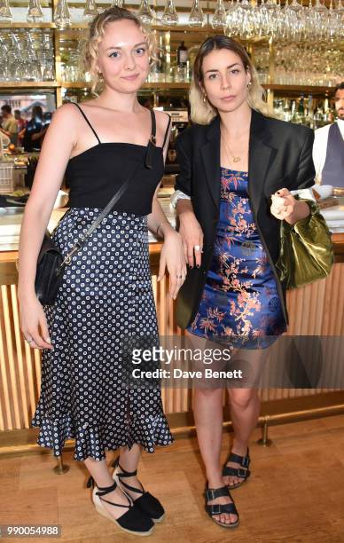 Irina Lakicevic and guest attend the launch of the Realisation concession at Selfridges on July 2, 2018 in London, England.