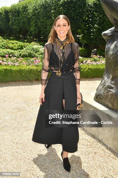 Olivia Palermo attends the Christian Dior Haute Couture Fall/Winter 2018-2019 show as part of Haute Couture Paris Fashion Week on July 2, 2018 in...