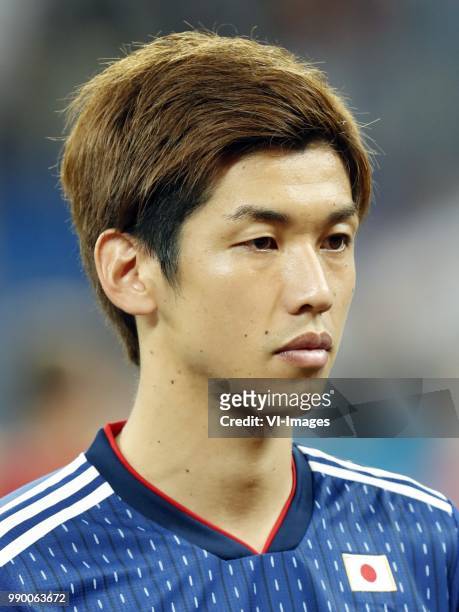 Yuya Osako of Japan during the 2018 FIFA World Cup Russia round of 16 match between Belgium and Japan at the Rostov Arena on July 02, 2018 in...