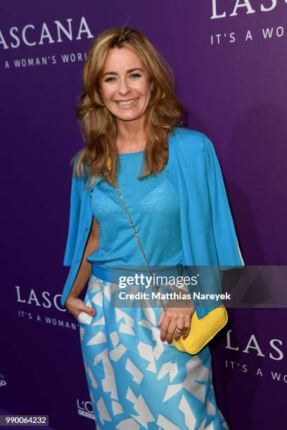 Bettina Cramer attends the Lascana show during the Berlin Fashion Week Spring/Summer 2019 at Hotel nhow on July 2, 2018 in Berlin, Germany.