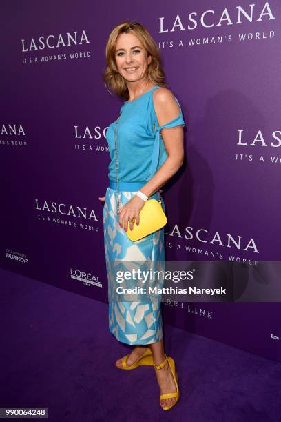 Bettina Cramer attends the Lascana show during the Berlin Fashion Week Spring/Summer 2019 at Hotel nhow on July 2, 2018 in Berlin, Germany.