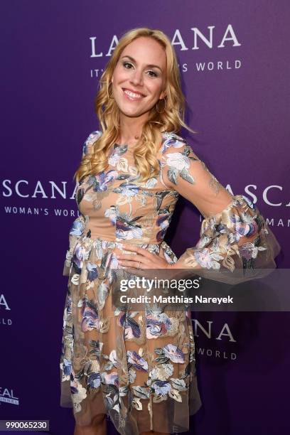 Stephanie Schmachtl attends the Lascana show during the Berlin Fashion Week Spring/Summer 2019 at Hotel nhow on July 2, 2018 in Berlin, Germany.