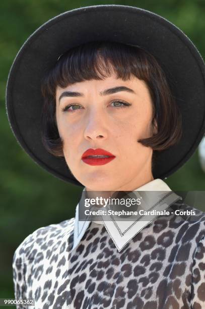 Mia Moretti attends the Christian Dior Haute Couture Fall/Winter 2018-2019 show as part of Haute Couture Paris Fashion Week on July 2, 2018 in Paris,...