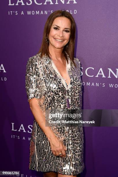 Gitta Saxx attends the Lascana show during the Berlin Fashion Week Spring/Summer 2019 at Hotel nhow on July 2, 2018 in Berlin, Germany.