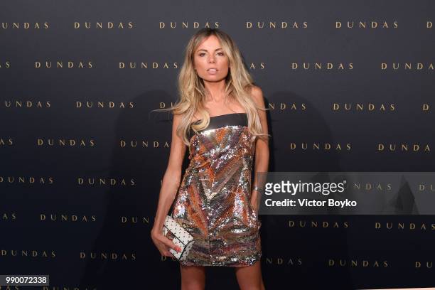 Erica Pelosini attends the Dundas Haute Couture Fall Winter 2018/2019 show as part of Paris Fashion Week on July 2, 2018 in Paris, France.
