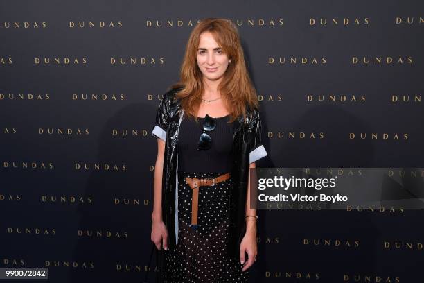 Alexia Niedzielski attends the Dundas Haute Couture Fall Winter 2018/2019 show as part of Paris Fashion Week on July 2, 2018 in Paris, France.