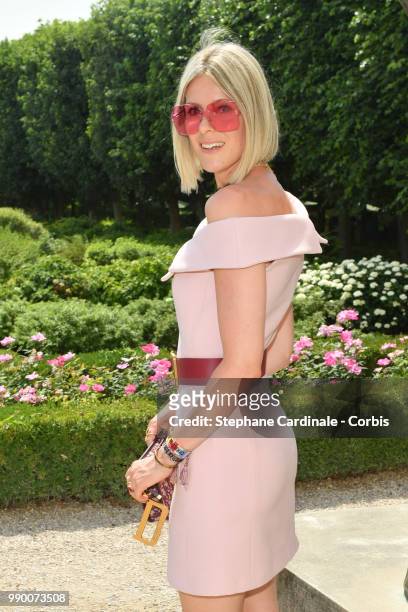 Sofie Valkiers attends the Christian Dior Haute Couture Fall/Winter 2018-2019 show as part of Haute Couture Paris Fashion Week on July 2, 2018 in...