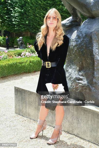 Carin Olsson attends the Christian Dior Haute Couture Fall/Winter 2018-2019 show as part of Haute Couture Paris Fashion Week on July 2, 2018 in...