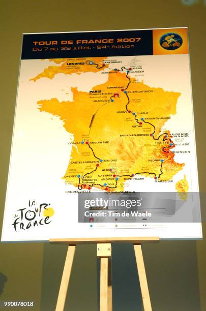 Presentation 94E Tour De France 2007Map Carte, Illustration Illustratie Prã©Sentation Voorstelling Ronde Van FrankrijkTim De Waele