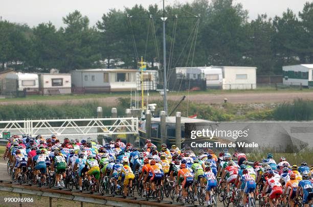 Eneco Tour, Stage 1Illustration Illustratie, Peleton Peloton, Landscape Paysage Landschap, " Afsluitdijk " Brigde Pont Brug, Waden Sea Zee Mere,...