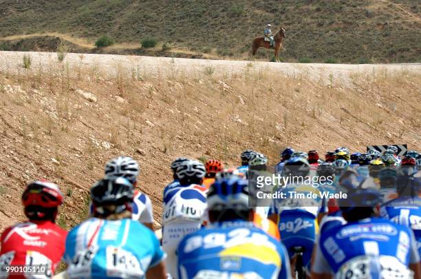 Tour Of Spain, Stage 13Illustration Illustratie, Peleton Peloton, Horse Cheval Paard/ Landscape Paysage Landschapguadalajara - Cuenca Vuelta, Rit...