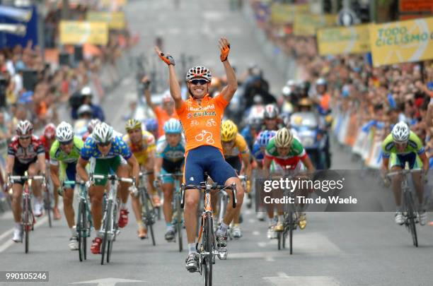 Tour Of Spain, Stage 13Arrival Sprint, Sanchez Samuel Celebration Joie Vreugde, Hushovd Thor , Vinokourov Alexandre , Zabel Erik , Bettini Paolo ,...