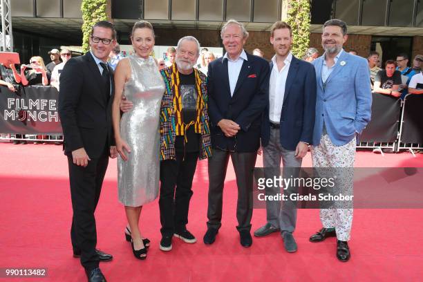 Holger Fuchs, Diana Iljine, Terry Gilliam, Herbert Kloiber, Herbert Kloiber jr., Concorde Film, at the CineMerit Award Gala during the Munich Film...