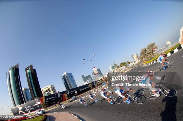 Tour Of Qatar, Stage 1Team Skil-Shimano , Illustration Illustratie Doha City Stad Ville, Den Bakker Maarten , Bacquet Fabien , Deroo David , Muller...