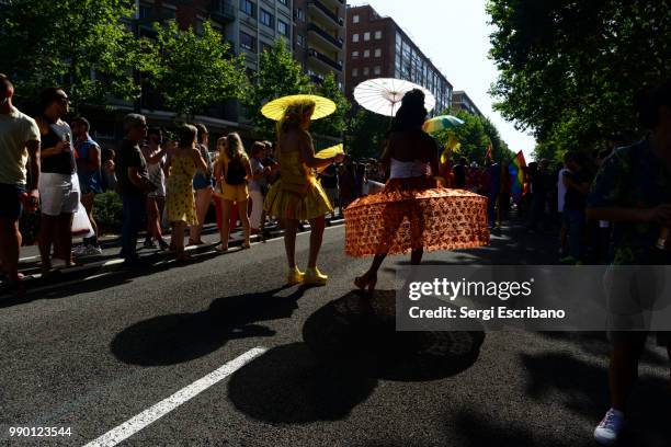 pride barcelona 2018 - レズビアンパレード ストックフォトと画像