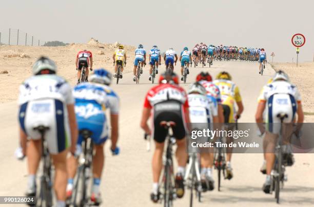 Tour Of Qatar, Stage 4Illustration Illustratie, Peleton Peloton, Bordure Waaier/ Landscape Paysage Landschapcamel Race Track - Doha Golf Club Ronde...