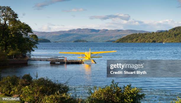 loch lomond sea plane - sea loch stock pictures, royalty-free photos & images