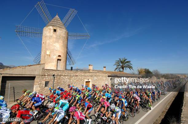 Tour Of Mallorca, Stage 3Illustration Illustratie, Wind Mill Moulin Wind Molen, Peleton Peloton, Landscape Paysage Landschappollenca - Port De...