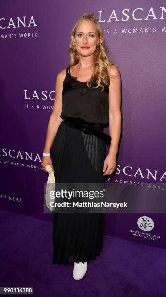 Eva Mona Rodekirchen attends the Lascana show during the Berlin Fashion Week Spring/Summer 2019 at Hotel nhow on July 2, 2018 in Berlin, Germany.