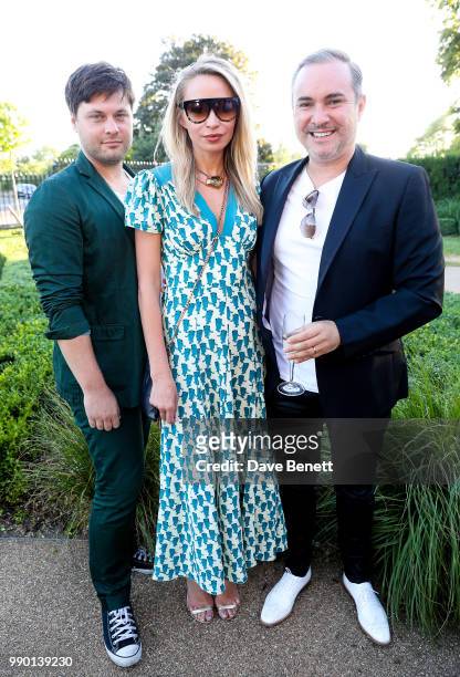 Andy Ede, Noelle Reno and Nick Ede attend a dinner to celebrate the launch of St Mary's Children's Fund at Chucs Serpentine, The Serpentine Sackler...