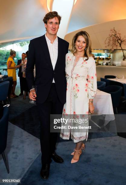 Alexander Fellowes and Fin Fellowes attend a dinner to celebrate the launch of St Mary's Children's Fund at Chucs Serpentine, The Serpentine Sackler...