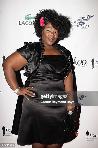 Actress Trice Chanelle from Oxygen's "Dance Your Ass Off" poses for photos during "Le Moulin Rouge, A Night In Paris" Black-Tie Gala at the Alhambra...