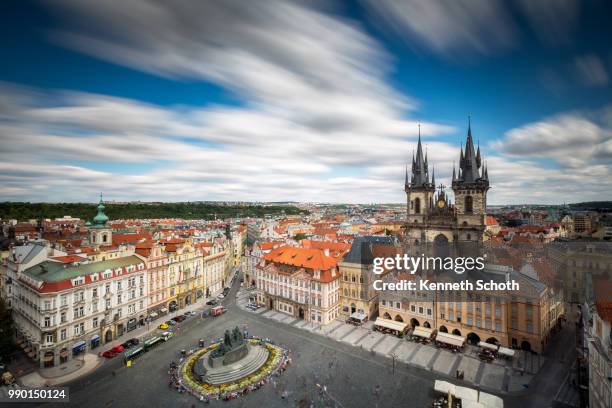 a cityscape of prague, czech republic. - teynkirche stock-fotos und bilder