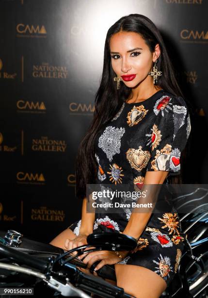 Natasha Grano attends the launch of the official fashion collaboration between leather brand Diamond Roc and The National Gallery at CAMA Gallery on...