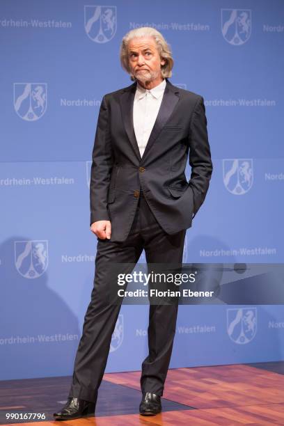 Hermann Buehlbecker receive his Order of Merit of North Rhine-Westphalia on July 2, 2018 in Duesseldorf, Germany. Minister of Finance Lutz...