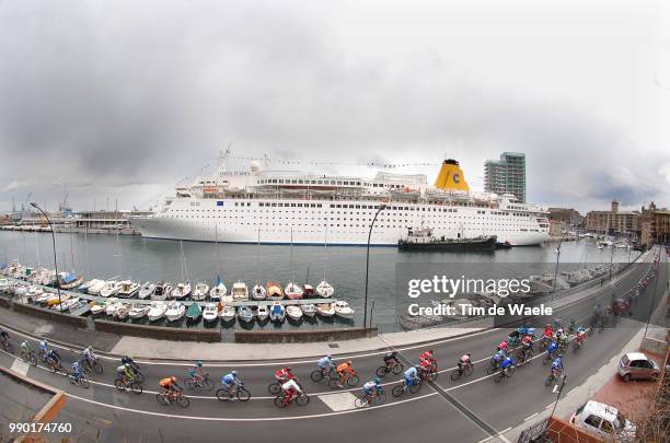 Milano - Sanremoillustration Illustratie, Peleton Peloton, Habour Port Haven Savona /Bateau Boot, Cruise Ship Landscape Paysage Landschapmilaan -...