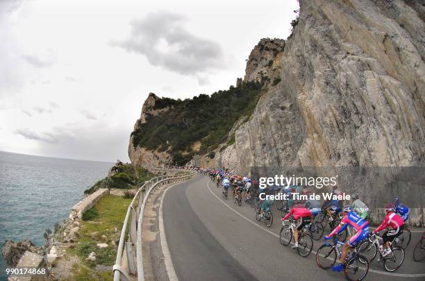 Milano - Sanremoillustration Illustratie, Peleton Peloton, Landscape Paysage Landschap, Sea Mer Zee Adriatico Coast, Mountains Montagnes Bergenmilaan...