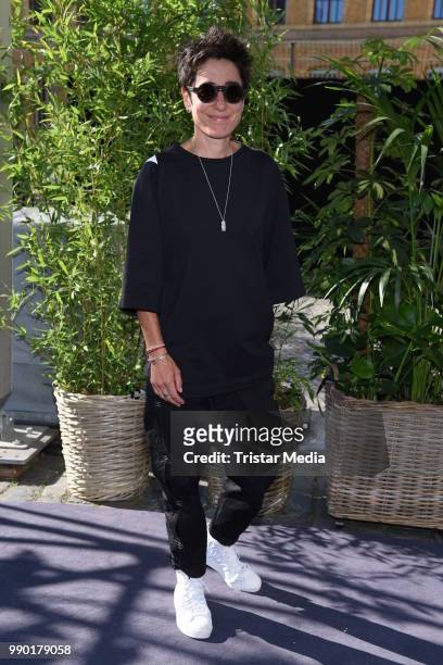 Dunja Hayali attends the Guido Maria Kretschmer show during the Berlin Fashion Week Spring/Summer 2019 at ewerk on July 2, 2018 in Berlin, Germany.