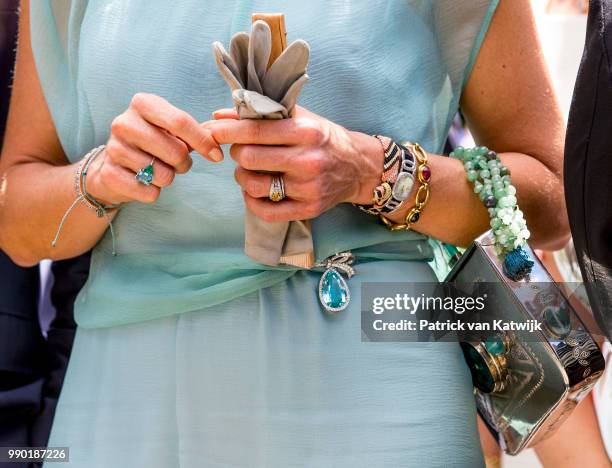 Queen Maxima of The Netherlands visits Curacao during the Dia di Bandera celebrations on July 2, 2018 in Willemstad, Curacao.