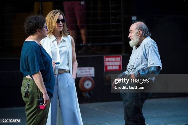 Felicity Huffman is seen filming 'Otherhood' in Tribeca on July 2, 2018 in New York City.