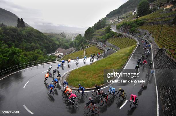 Tour Romandie, Stage 4Illustration Illustratie, Peleton Peloton Descend Descente Afdaling, Mountains Montagnes Bergen, Landscape Paysage Landschap,...