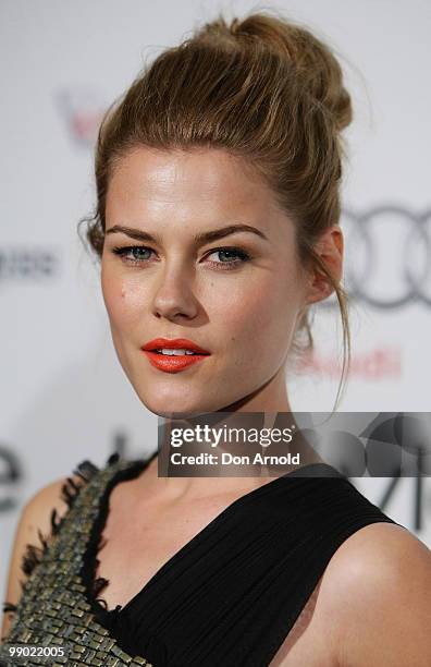 Rachael Taylor poses on the red carpet at the InStyle And Audi Women of Style Awards at Australian Technology Park on May 11, 2010 in Sydney,...