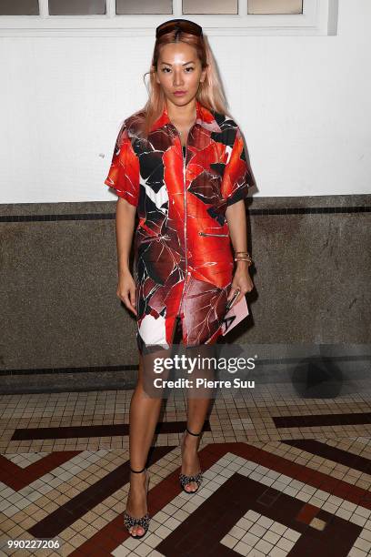 Tina Leung attends the Acne Studios : Front Row - Paris Fashion Week - Womenswear Spring Summer 2019 show part of Paris Fashion Week on July 1, 2018...