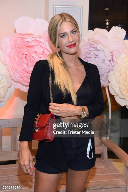 Mrs Bella attends the 'Lvly' care series launch by Paola Maria and DM Drugstore at Invalidenstrasse on July 2, 2018 in Berlin, Germany.