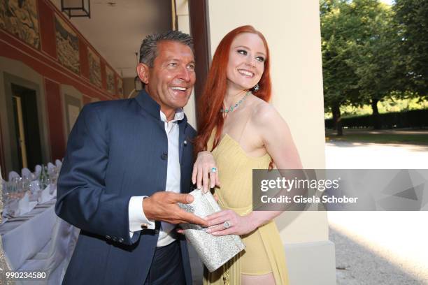 Jeweler Thomas Jirgens, Juwelenschmiede, and Barbara Meier during the Juwelendinner to celebrate the 25th anniversary of Juwelenschmiede and 50th...