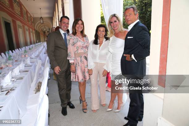 Dr. Christian Hirmer and his wife Christiane Hirmer, Karin Holler, Yorck Otto and his wife Alexandra Otto during the Juwelendinner to celebrate the...