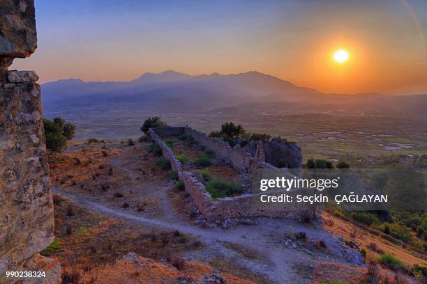 tlos antik kent (the ancient city) - antik stockfoto's en -beelden