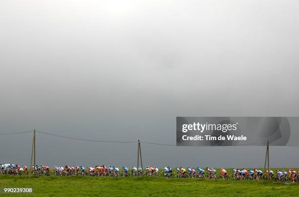 Criterium Dauphine Libere, Stage 2Illustration Illustratie, Peleton Peloton, Rain Sky Nuages Wolken, Landscape Paysage Landschap /Saint-Paul-En-Jarez...