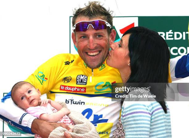 Criterium Dauphine Libere, Stage 7Podium, Moreau Christophe Yellow Jersey + Emilie + Margot /Valloire - Annecy , Rit Etape, Uci Pro Tour, Tim De Waele