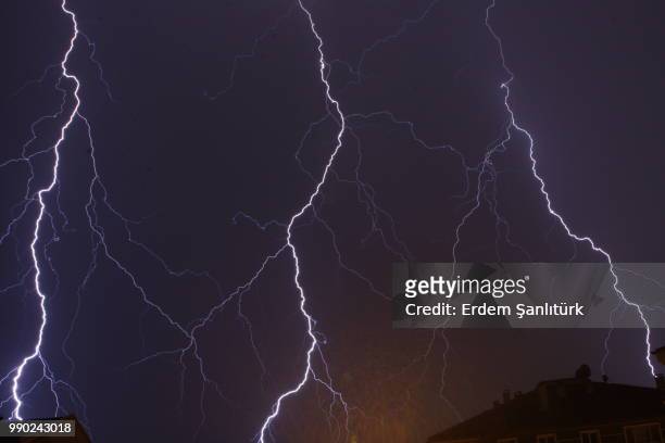 ayaş,turkey - middle east - forked lightning stock pictures, royalty-free photos & images
