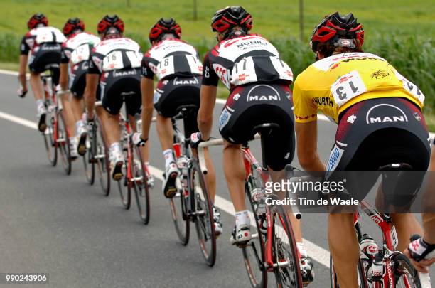 Tour De Suisse, Stage 2Cancellara Fabian Yellow Jersey, Voigt Jens , Lund Anders , O'Grady Stuart , Kroon Karsten , Bak Lars , Schleck Frank , Sastre...