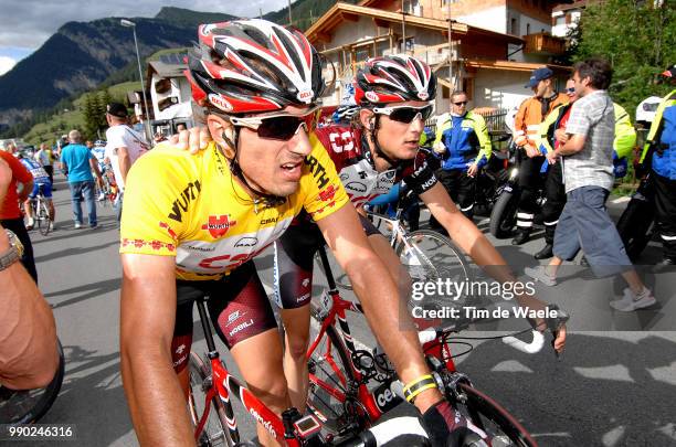 Tour De Suisse, Stage 3Arrival, Cancellara Fabian Yellow Jersey, Schleck Frank , Brunnen - Nauders , Rit Etape, Uci Pro Tour, Tim De Waele