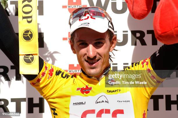 Tour De Suisse, Stage 3Podium, Cancellara Fabian Yellow Jersey Celebration Joie Vreugde, Brunnen - Nauders , Rit Etape, Uci Pro Tour, Tim De Waele