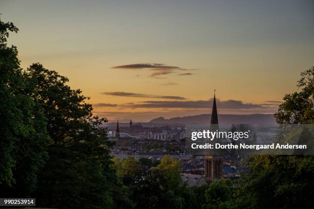 glasgow by night - glasgow sunrise stock pictures, royalty-free photos & images