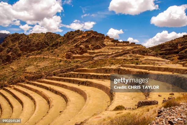 pisac - moray inca ruin stock pictures, royalty-free photos & images